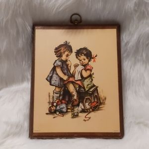 Vintage Wooden Nursery Picture 1971